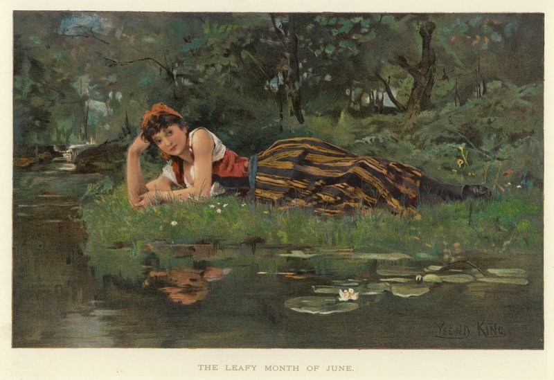 Den bladrige junimåned (chromolitho) af Henry John Yeend King