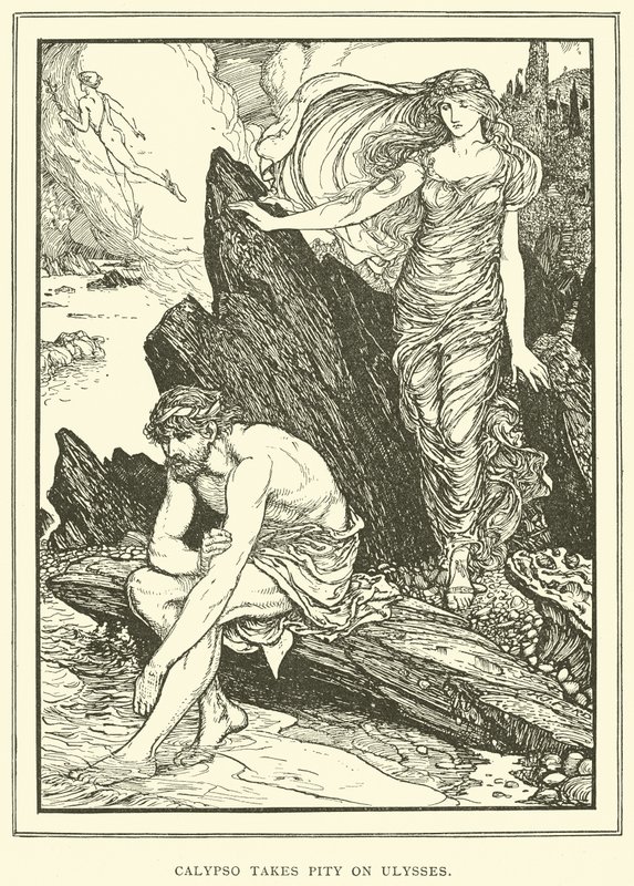 Calypso forbarmer sig over Ulysses af Henry Justice Ford