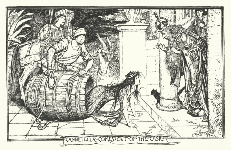 Cannetella kommer ud af fadet (gravering) af Henry Justice Ford