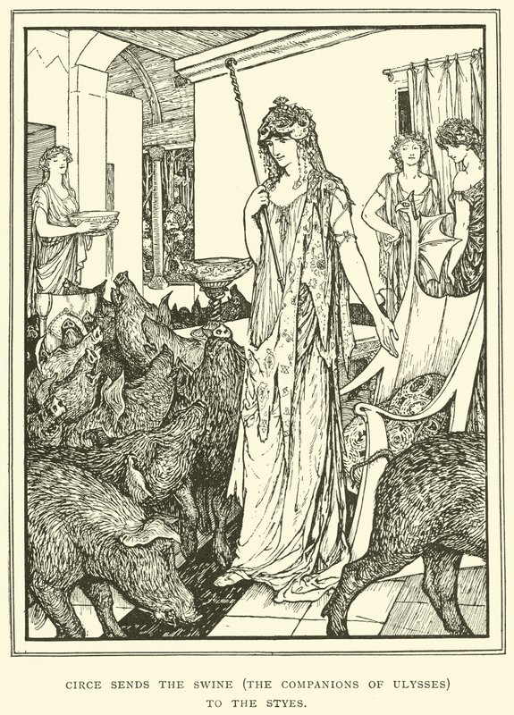 Circe sender svinene (Odysseus