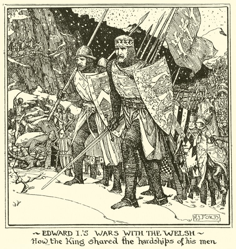 Edward er i krig med waliserne. Hvordan kongen delte sine mænds strabadser af Henry Justice Ford