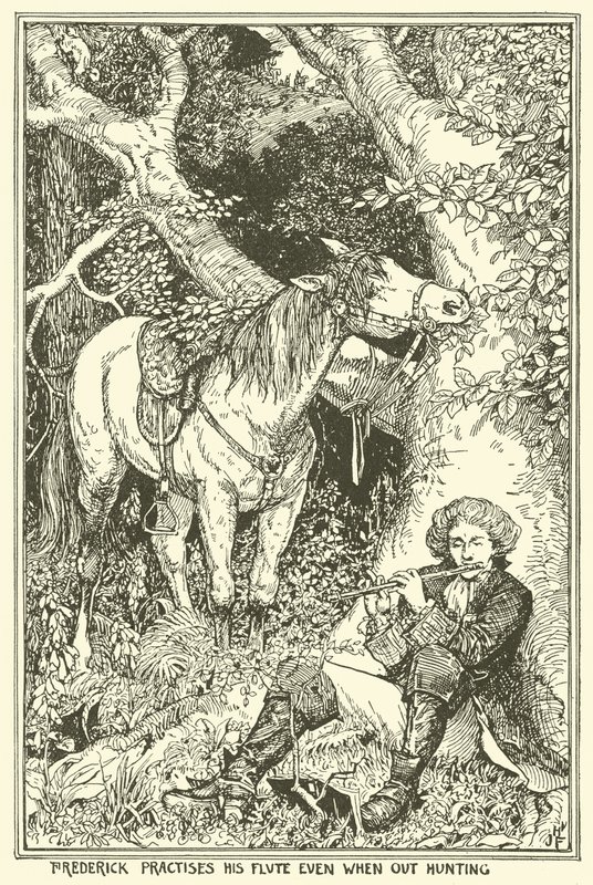Frederick øver på sin fløjte, selv når han er på jagt af Henry Justice Ford