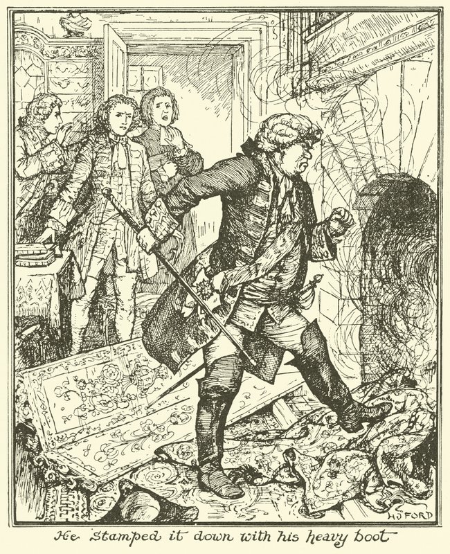 Han stemplede det ned med sin tunge støvle af Henry Justice Ford