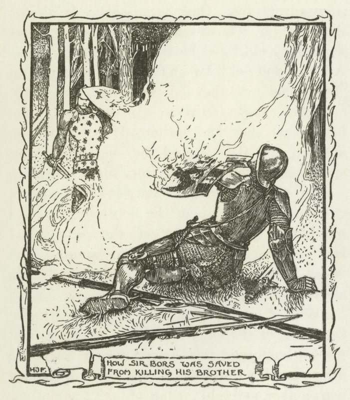 Hvordan Sir Bors blev reddet fra at dræbe sin bror af Henry Justice Ford