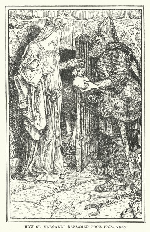 Hvordan St. Margaret løskøbte fattige fanger (litho) af Henry Justice Ford
