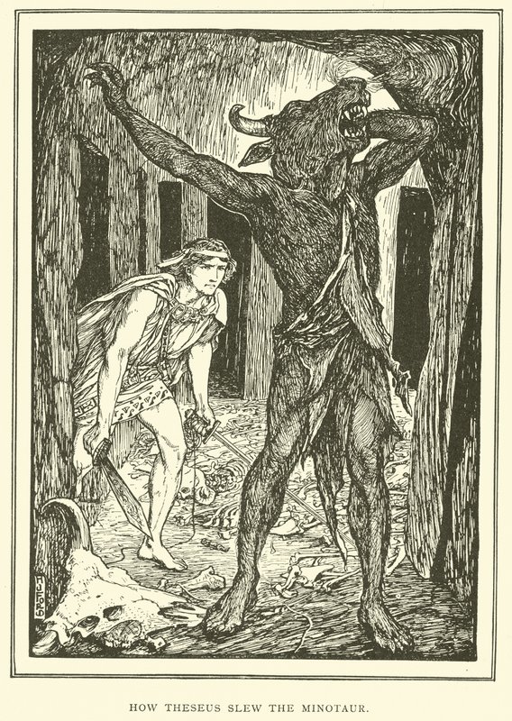 Hvordan Theseus dræbte Minotaurus af Henry Justice Ford