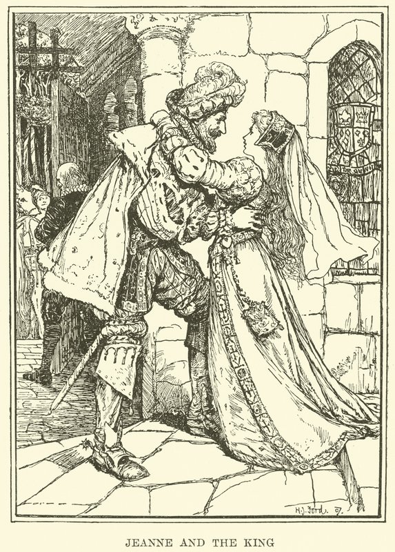 Jeanne og kongen (gravering) af Henry Justice Ford
