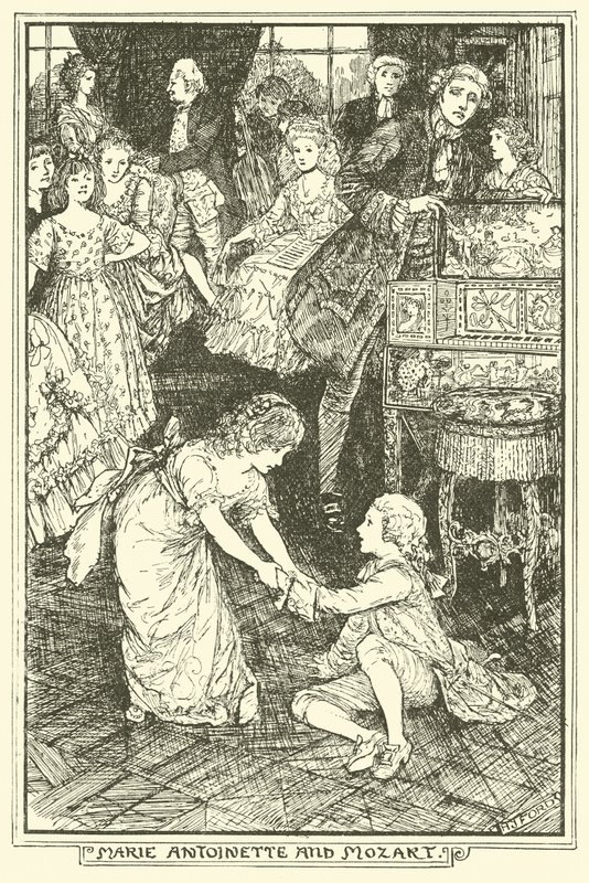 Marie Antoinette og Mozart af Henry Justice Ford