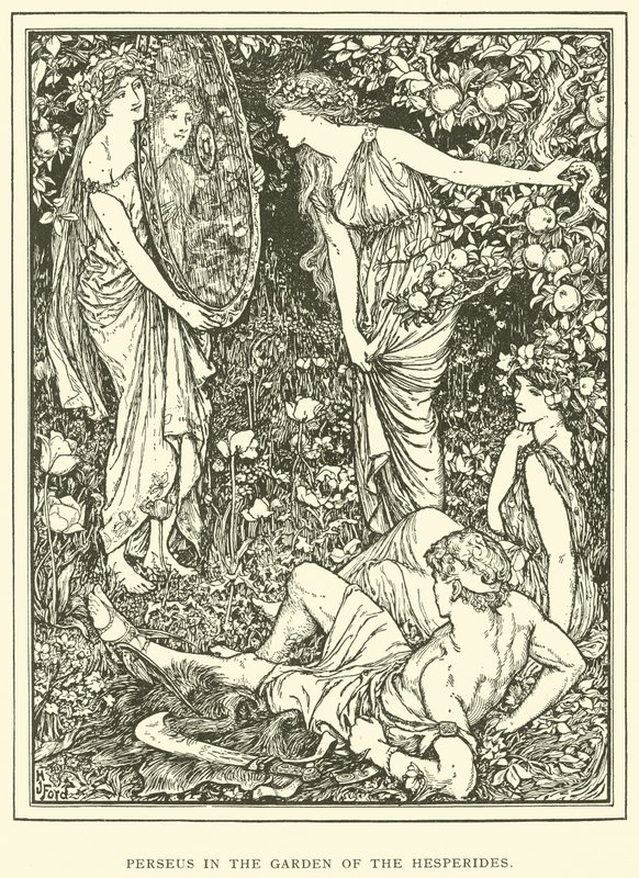 Perseus i Hesperidernes Have af Henry Justice Ford