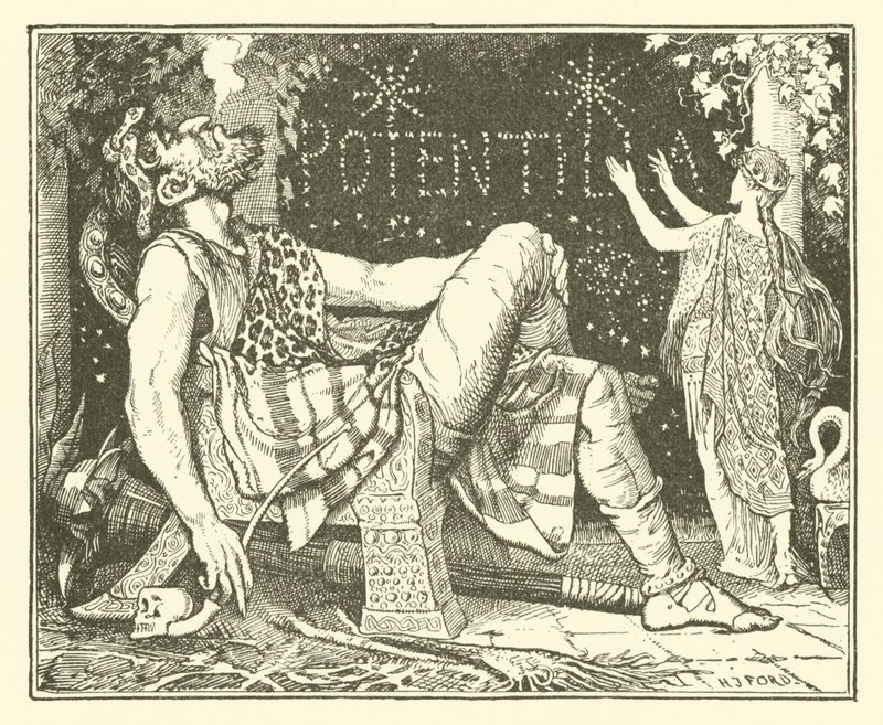 Prins Narcissus og prinsessen Potentilla (gravering) af Henry Justice Ford