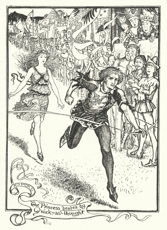 Prinsessen slået af Quick-as-Thought (gravering) af Henry Justice Ford