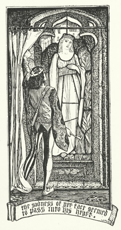 Tristheden i hendes ansigt syntes at gå ind i hans hjerte (gravering) af Henry Justice Ford