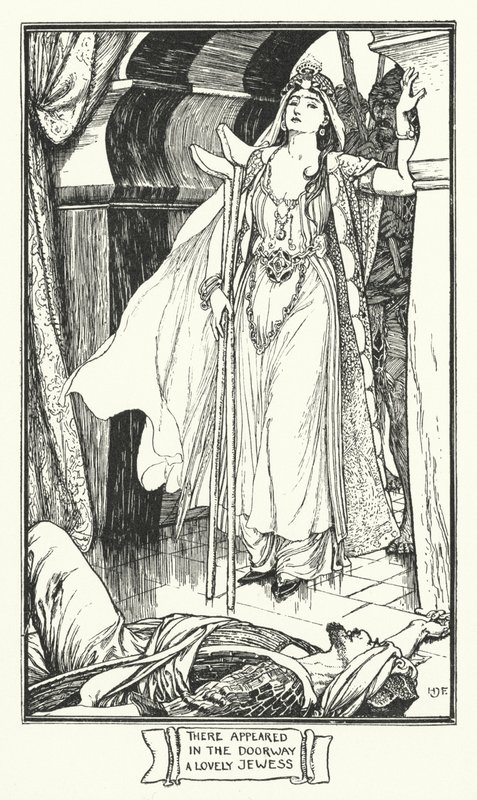 Der dukkede en dejlig jøde op i døren (gravering) af Henry Justice Ford