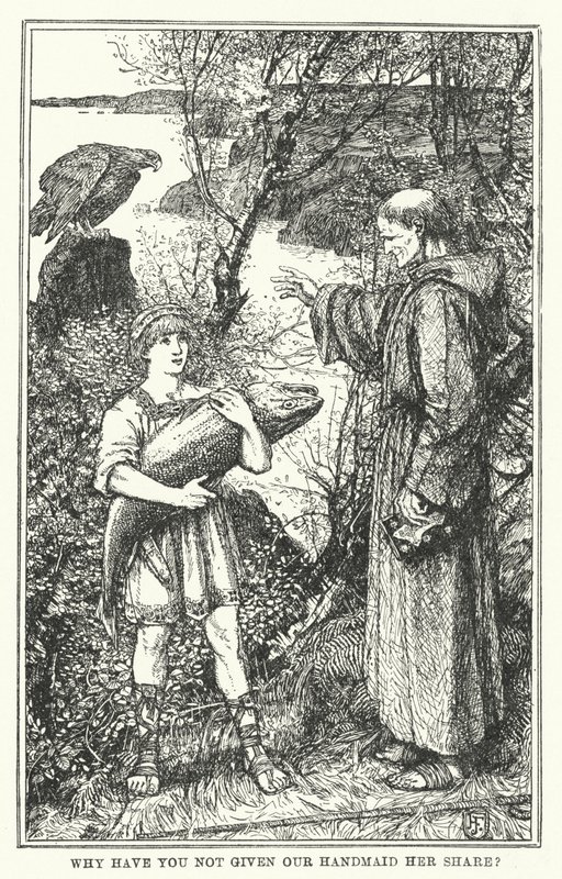 Hvorfor har du ikke givet vores tjenerinde hendes del? (litho) af Henry Justice Ford
