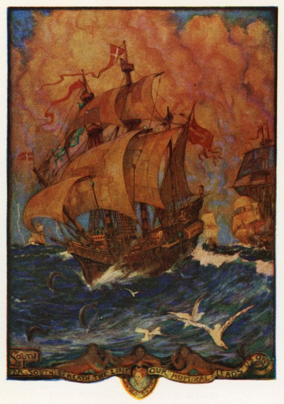 Med Francis Drake i troperne af Henry Justice Ford