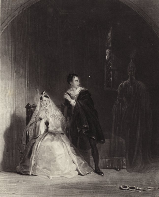En scene fra Hamlet af Henry Liverseege