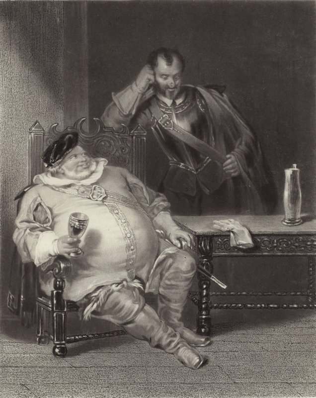 Falstaff og Bardolph af Henry Liverseege