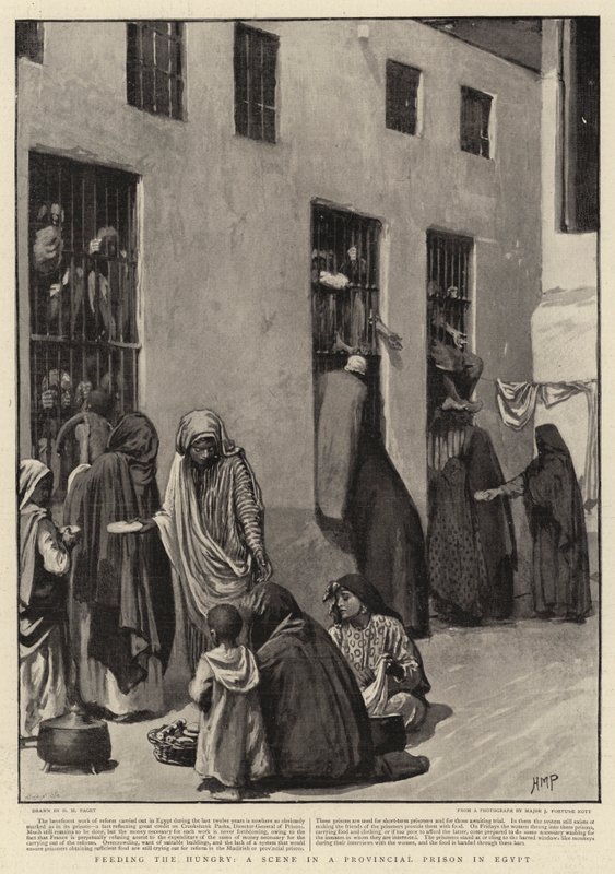 Feeding the Hungry, en scene i et provinsfængsel i Egypten af Henry Marriott Paget