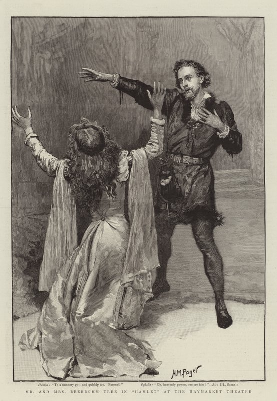 Mr og Mrs Beerbohm Tree i Hamlet på Haymarket Theatre af Henry Marriott Paget