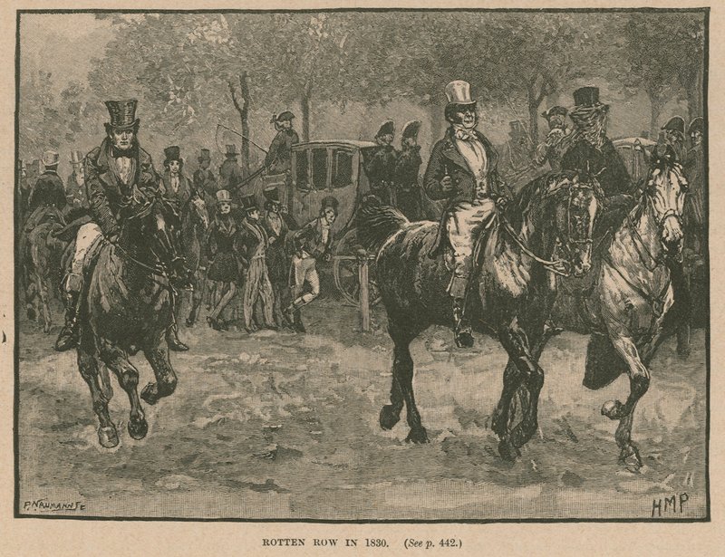 Rotten Row, Hyde Park, London, i 1830 af Henry Marriott Paget