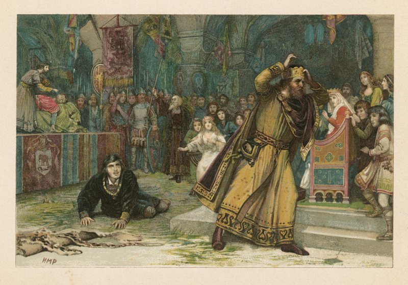The Play Scene fra Hamlet (chromolitho) af Henry Marriott Paget