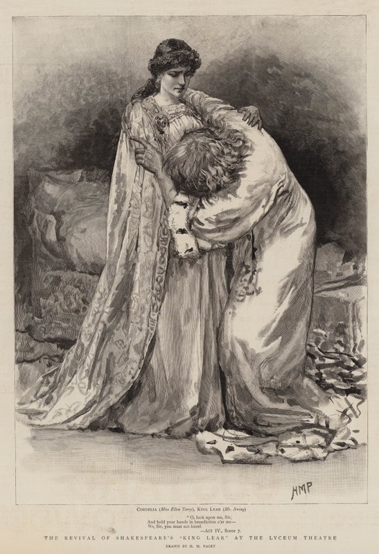 Genoplivningen af Shakespeares Kong Lear på Lyceum Theatre af Henry Marriott Paget