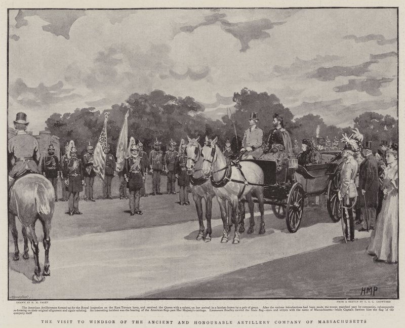 Besøget i Windsor af det gamle og ærede artillerikompagni i Massachusetts af Henry Marriott Paget