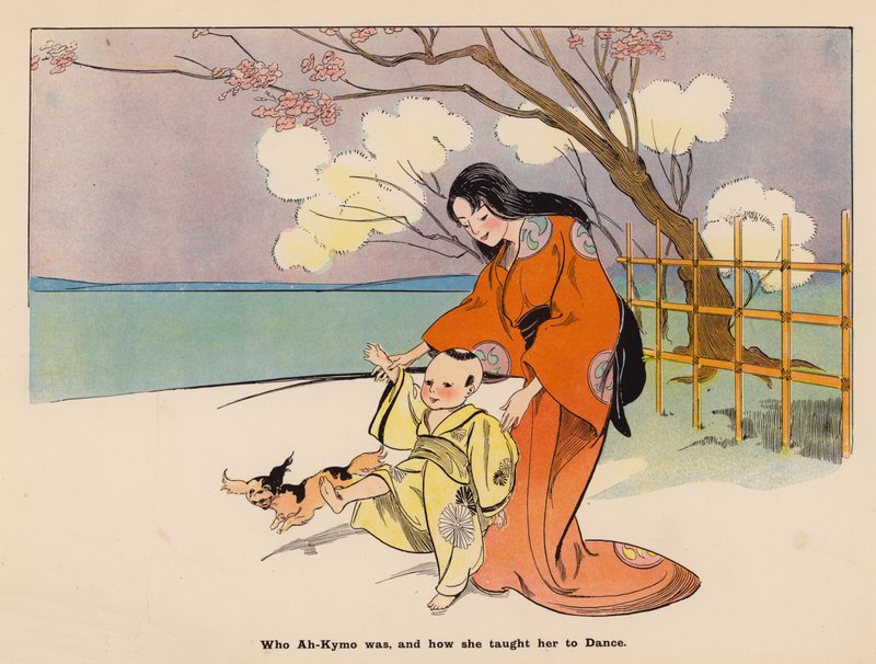 Illustration til The Adventures of a Japanese Doll (farvelitografi) af Henry Mayer