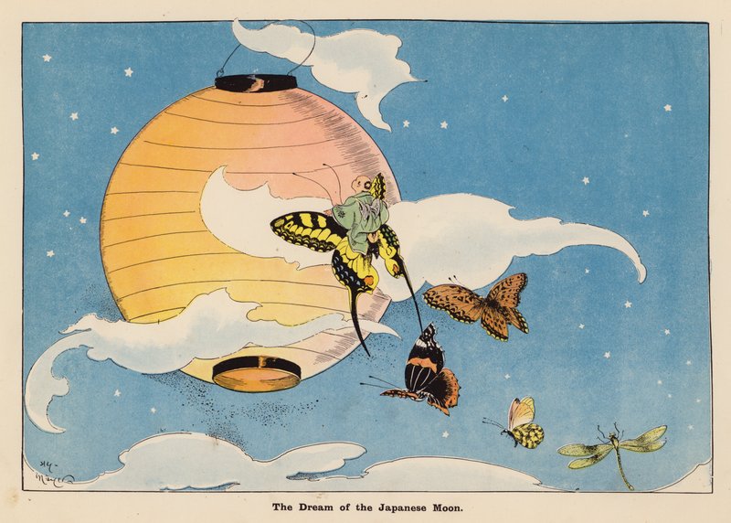 Illustration til The Adventures of a Japanese Doll (farvelitografi) af Henry Mayer