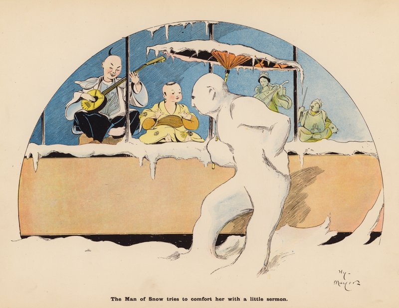 Illustration til The Adventures of a Japanese Doll (farvelitografi) af Henry Mayer