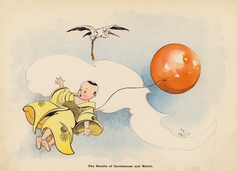 Illustration til The Adventures of a Japanese Doll (farvelitografi) af Henry Mayer