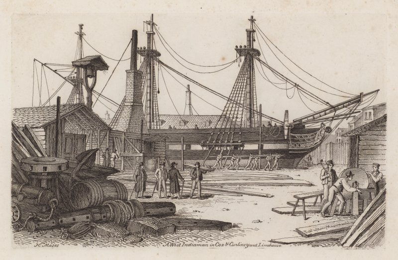 En vestindienmand i Cox and Curlins Yard, Limehouse af Henry Moses