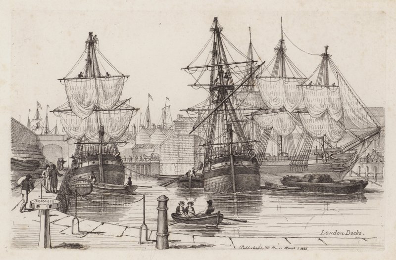 London Docks af Henry Moses