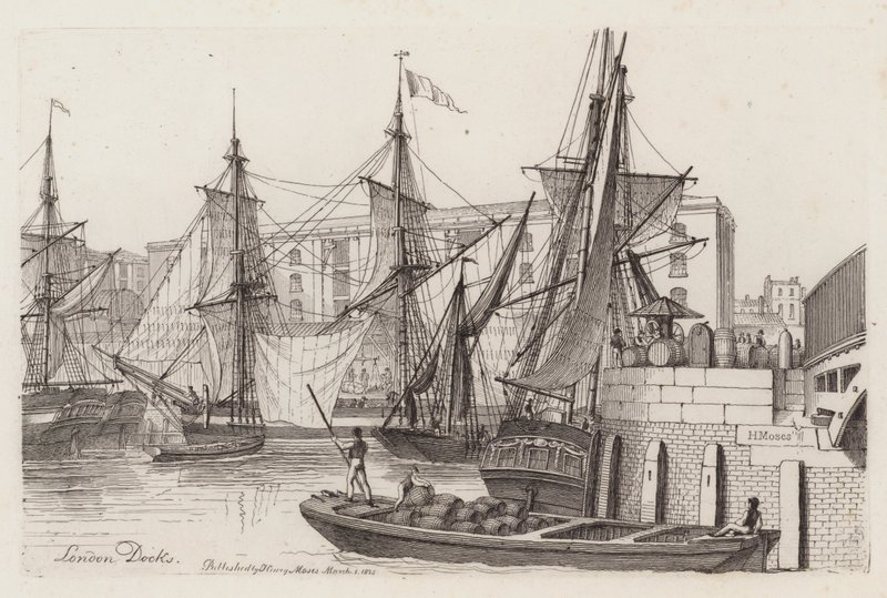 London Docks af Henry Moses