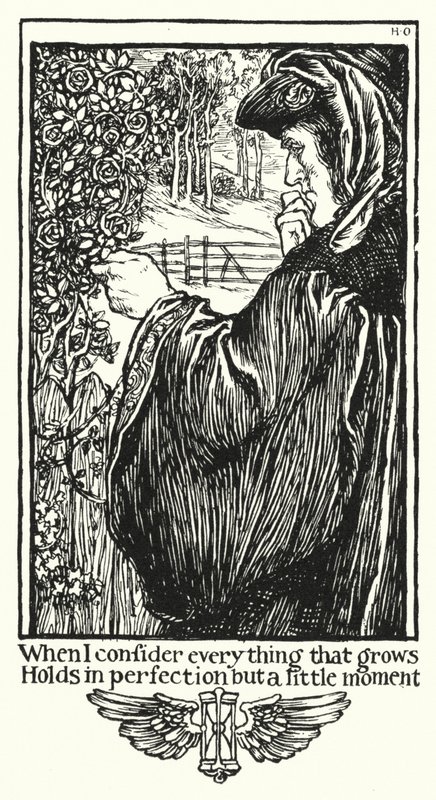 Shakespeares sonetter, sonet XV (litho) af Henry Ospovat