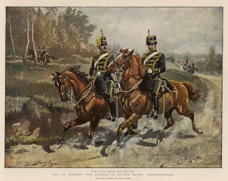 Den 4. (Dronningens Egne) Husarer i Revisionsorden, Rekognoscering af Henry Payne