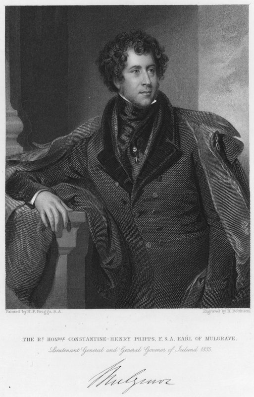 Den ærede Constantine-Henry Phipps, F S A, jarl af Mulgrave, generalløjtnant og generalguvernør i Irland af Henry Perronet (after) Briggs