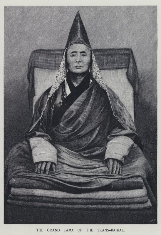The Grand Lama of the Trans-Baikal (litho) af Henry Sandham