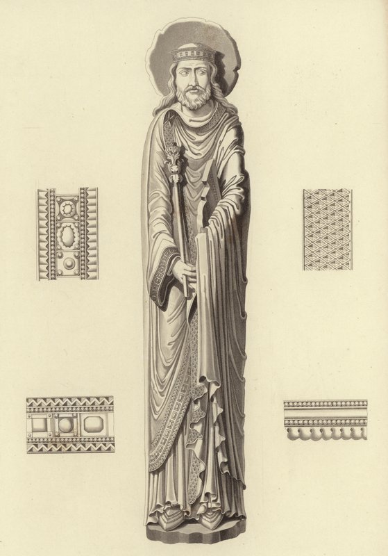 Clovis I, omkring 1100, fra kirken Notre Dame De Corbeil af Henry Shaw