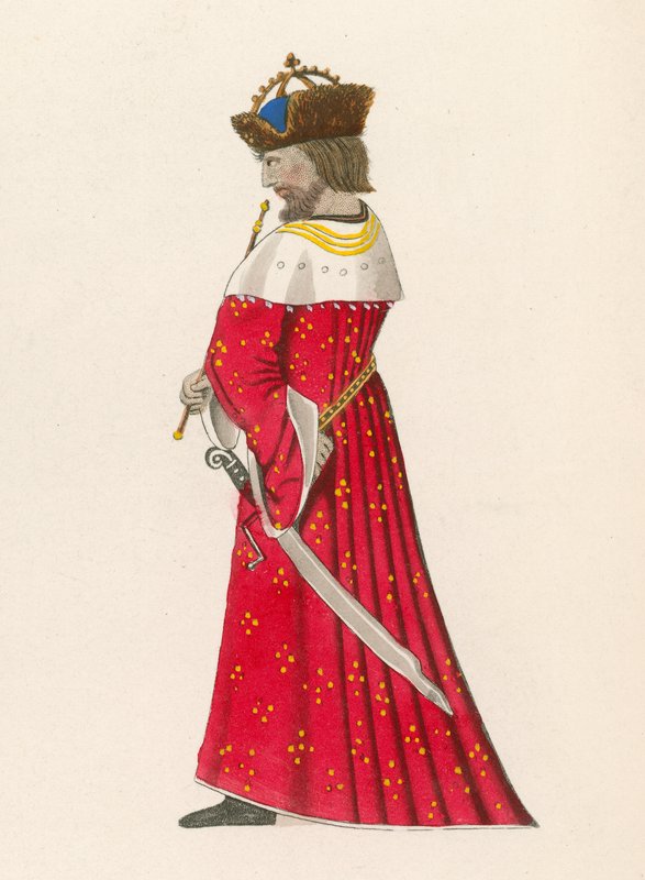 Figur 4 fra The Romance of the Rose, c 1480, i British Museum, Harl M S 4425 af Henry Shaw