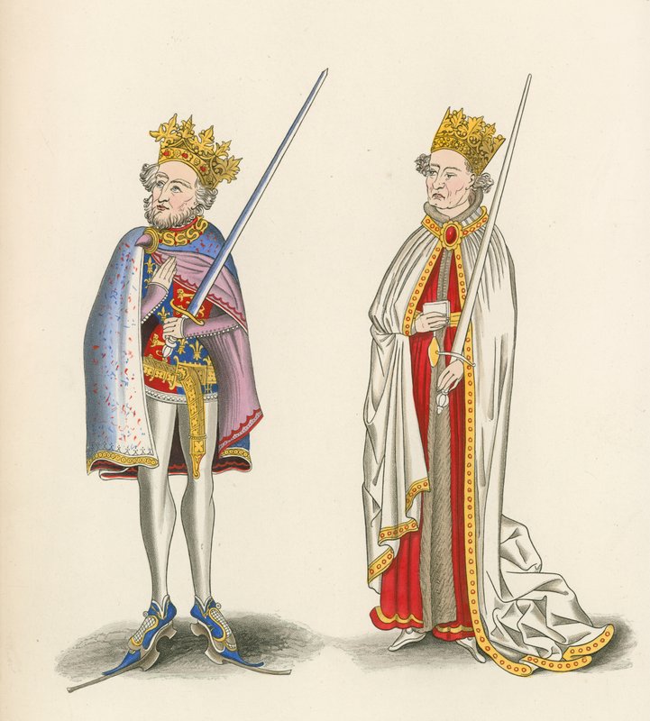 Kong John og Kong Henrik I, ca 1440 af Henry Shaw