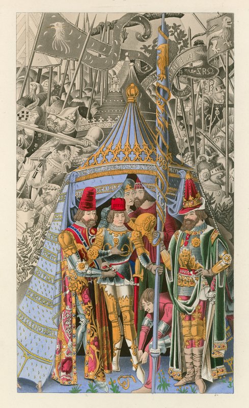 Pyrrhus modtager ridderæren, begyndelsen af det 15. århundrede af Henry Shaw