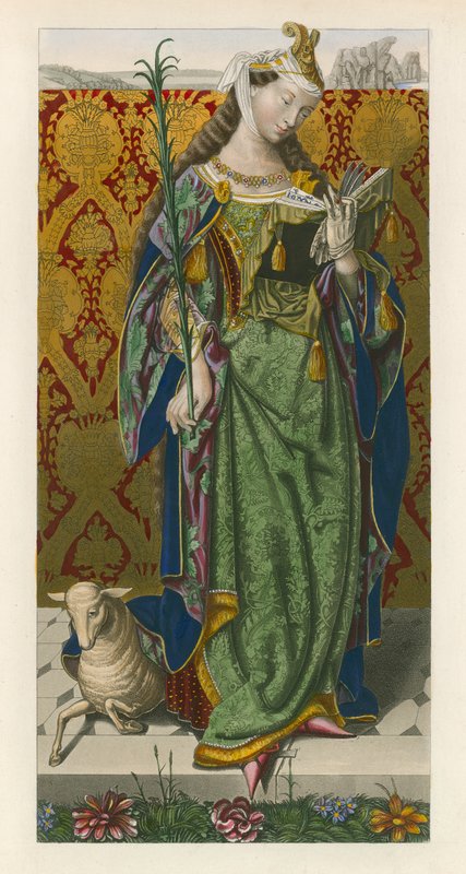 Saint Agnes, ca 1520, fra et billede af Lucas van Leyden af Henry Shaw