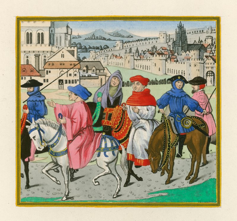 Canterbury Pilgrimsrejse, slutningen af det 15. århundrede af Henry Shaw