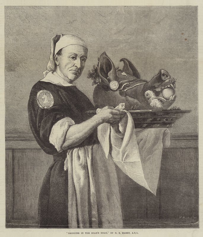 Indførelse af vildsvinehovedet af Henry Stacey Marks