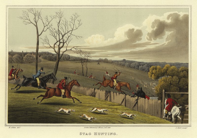 Hjortejagt (chromolitho) af Henry Thomas Alken