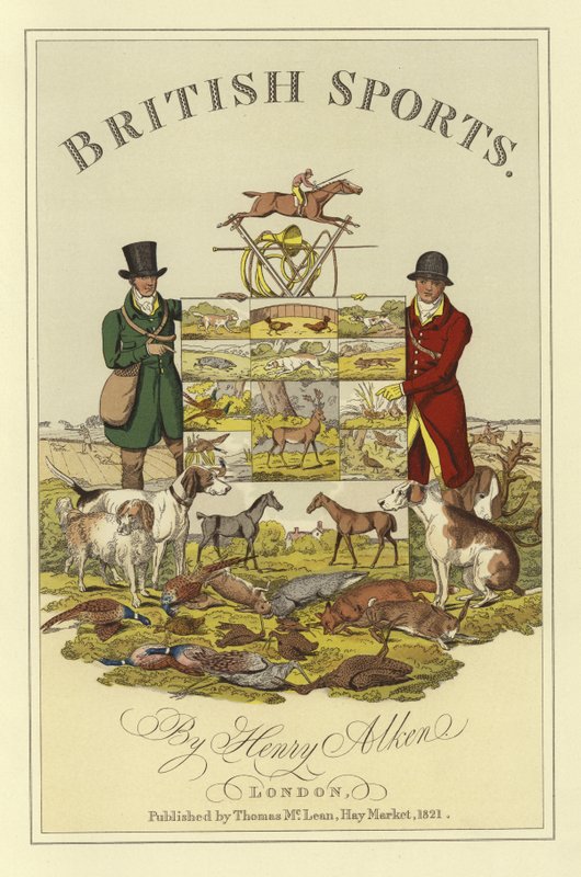 Title Page of British Sports af Henry Alken (chromolitho) af Henry Thomas Alken