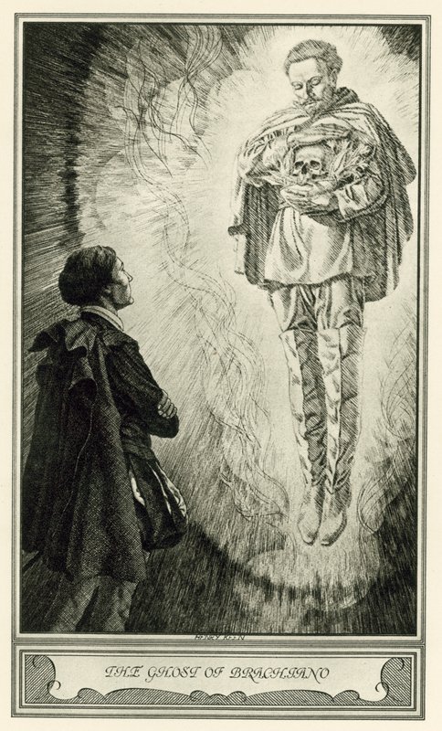 The White Devil af John Webster: The Ghost of Brachiano (litho) af Henry Weston Keen