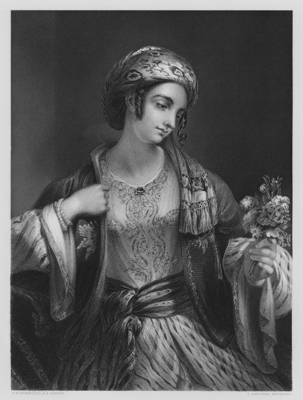 A Syrian Maid, fra billedet i Vernon Gallery (gravering) af Henry William (after) Pickersgill