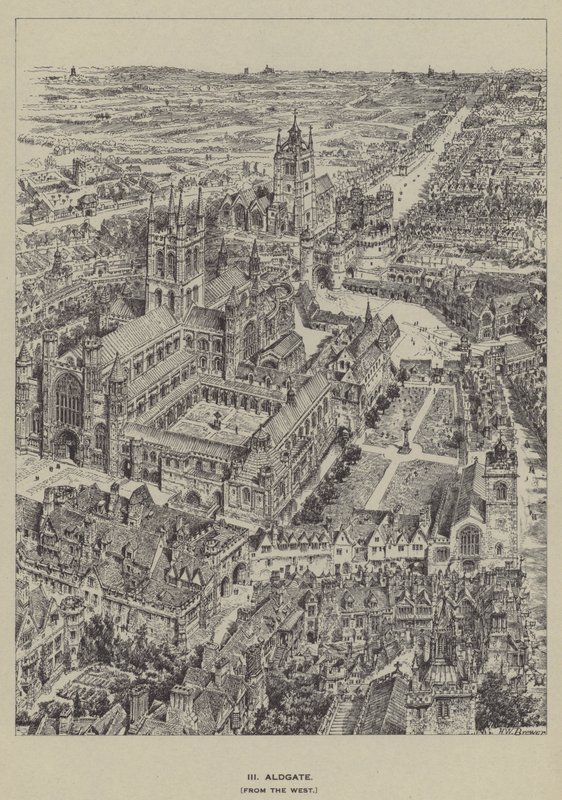 Aldgate, fra Vesten af Henry William Brewer